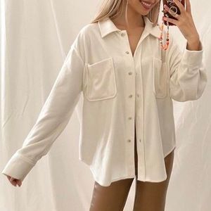 BNWT button up top can be worn as shirt/ cardigan